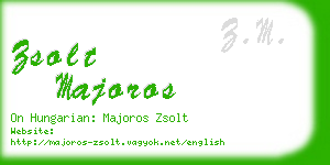 zsolt majoros business card